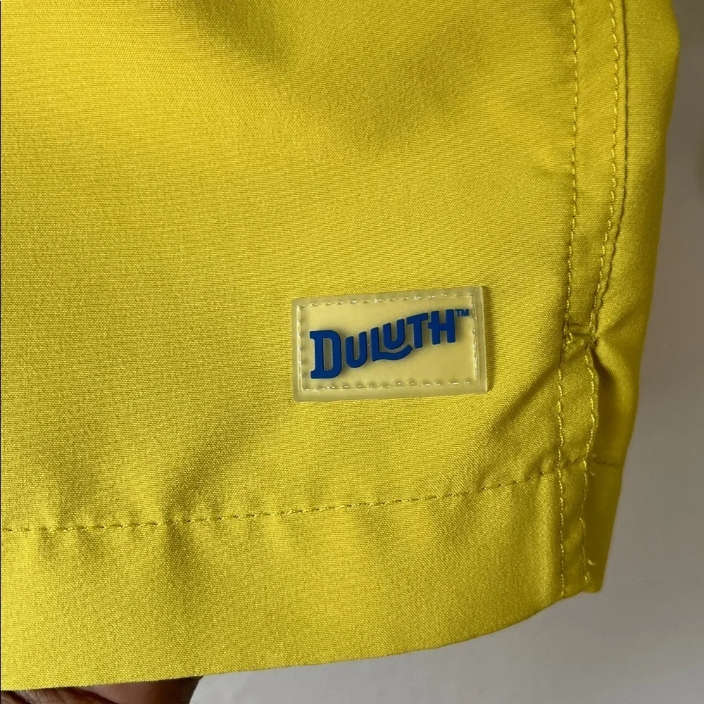 Duluth Trading Co Men's Yellow Genuis Unlined Swim Shorts 9